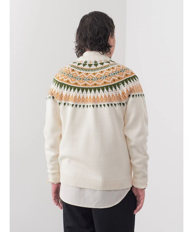 CRAFT STANDARD BOUTIQUE 【男女兼用】求心柄クルーネックニット Ivory