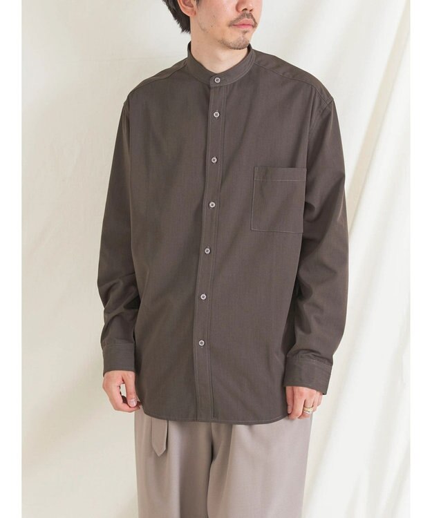 CRAFT STANDARD BOUTIQUE Ｔ／Ｒバンドカラーシャツ Mocha