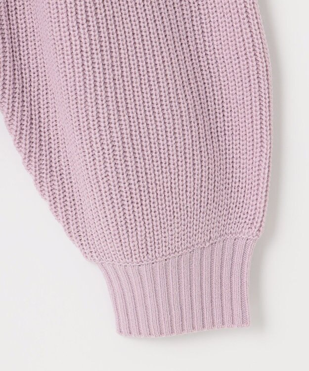 ANY SIS 【洗える】スフレケーブルパフスリーブ ニット ペールピンク