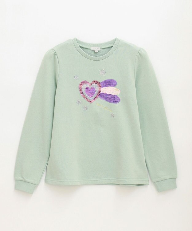 ANY KIDS ミラクルスパンコール トレーナー ミント×流れ星