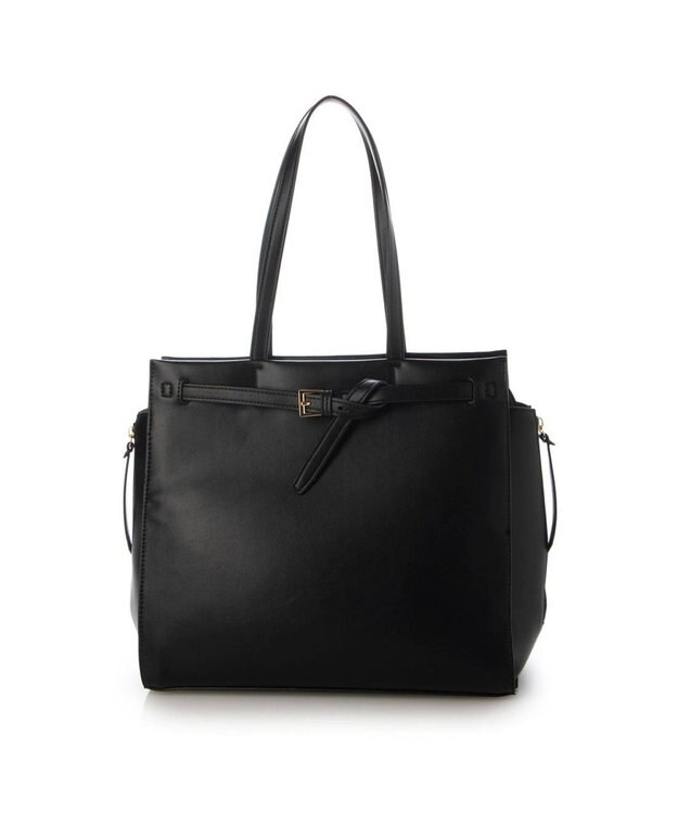 UNBILLION カシュカシュ cachecache / ベルトディテールサイドジップA4トート ブラック