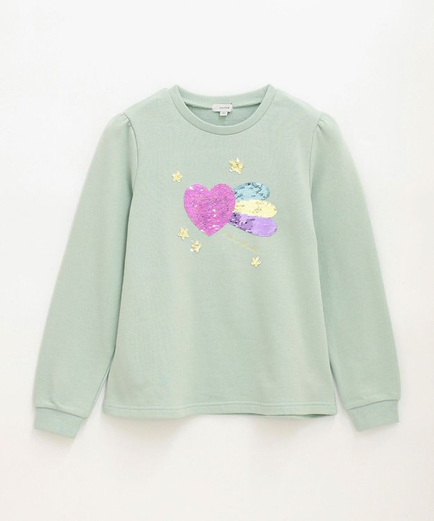 ANY KIDS ミラクルスパンコール トレーナー ミント×流れ星