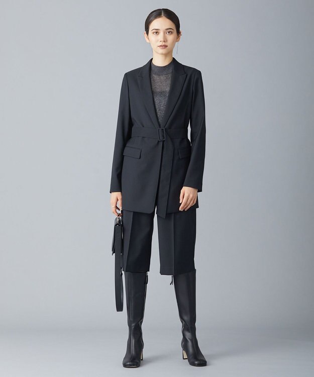 ICB 【洗える】 ウールマットウース ショートパンツ ブラック系