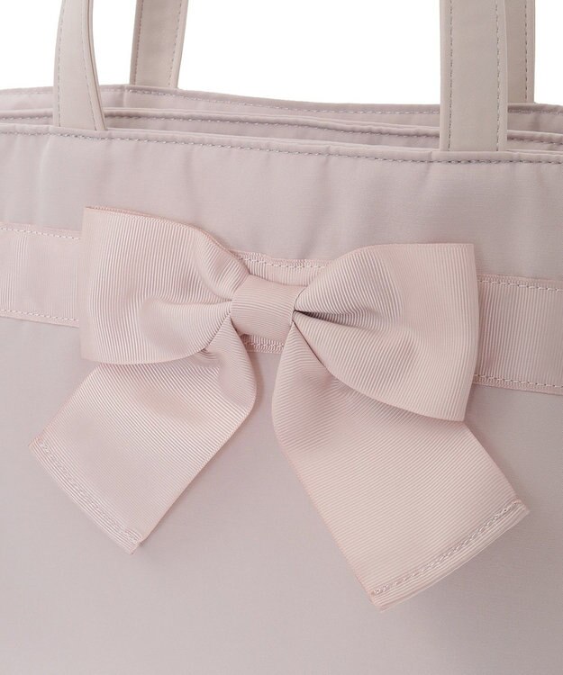 Maison de FLEUR グログランリボン3ルームトートバッグ Pink