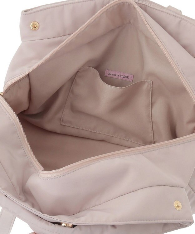 Maison de FLEUR グログランリボン3ルームトートバッグ Pink