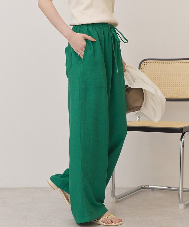 AMERICAN HOLIC 【マルチ機能】ベイカーリラックスパンツ Green