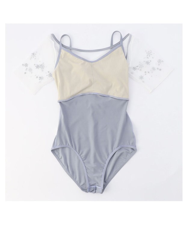 Chacott ハーフスリーブレオタード パールグレー