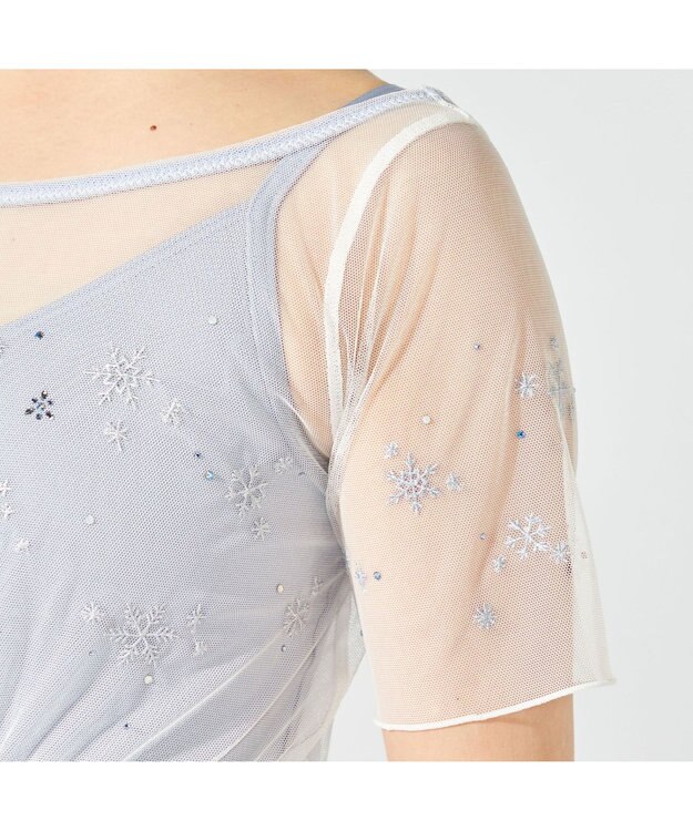 Chacott ハーフスリーブレオタード パールグレー