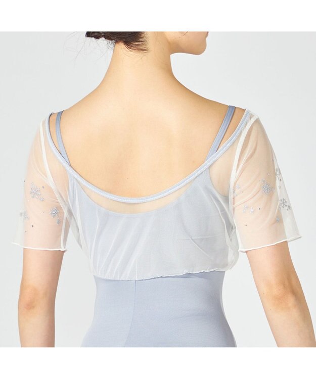 Chacott ハーフスリーブレオタード パールグレー