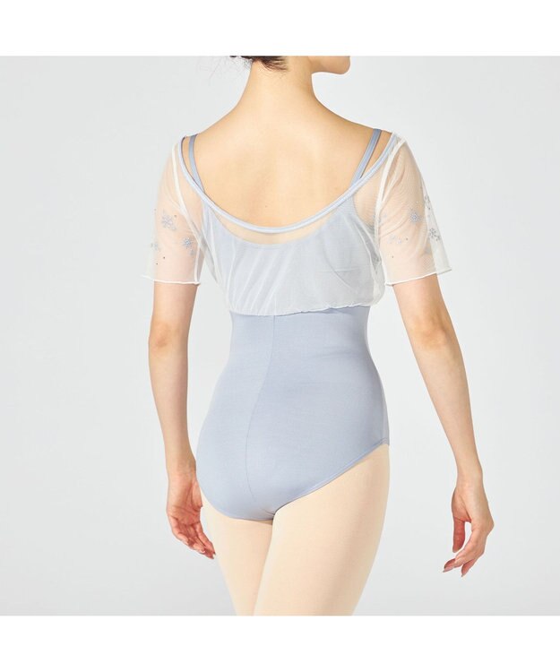 Chacott ハーフスリーブレオタード パールグレー