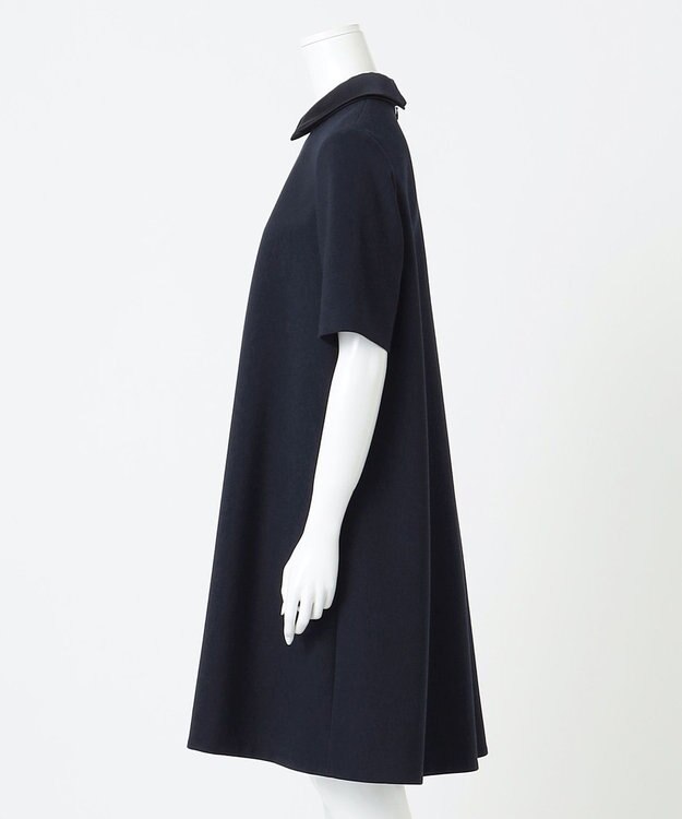 23区 S 【R(アール)】ダブルクロス 襟デザイン ワンピース ネイビー系