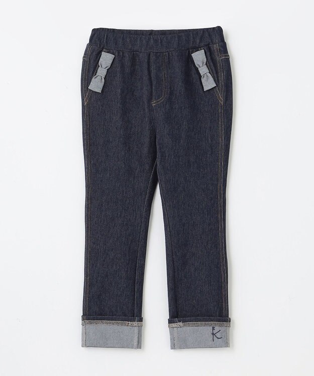 組曲 KIDS 【110-140㎝】デニムニット パンツ ネイビー