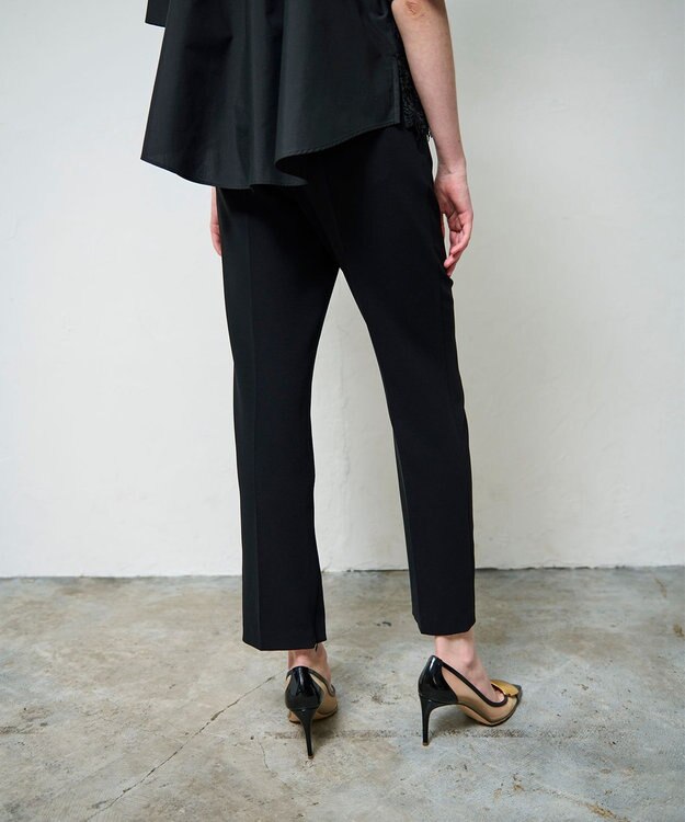 GRACE CONTINENTAL ダブルクロススリムパンツ ブラック