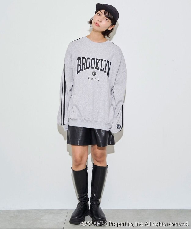 WEGO 別注NBA2ラインBIGPO 杢グレー