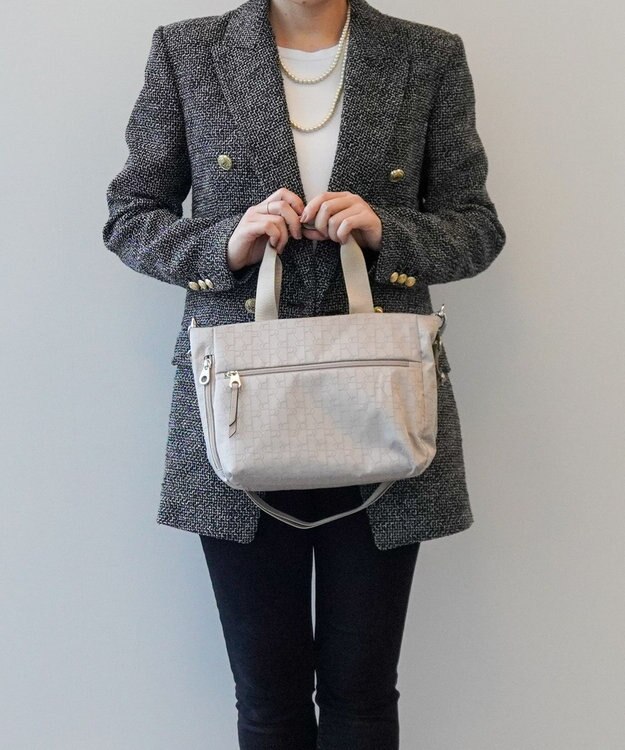 ACE BAGS & LUGGAGE PROGRES プログレ プリエ ハンドバッグ ２WAYショルダー 68164  レディース 強撥水機能 ベージュ