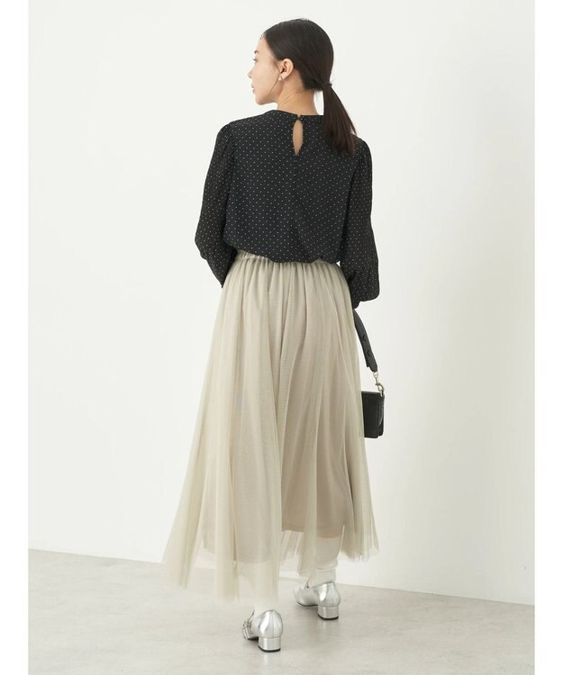 earth music&ecology マジョリカプリーツブラウス Dot