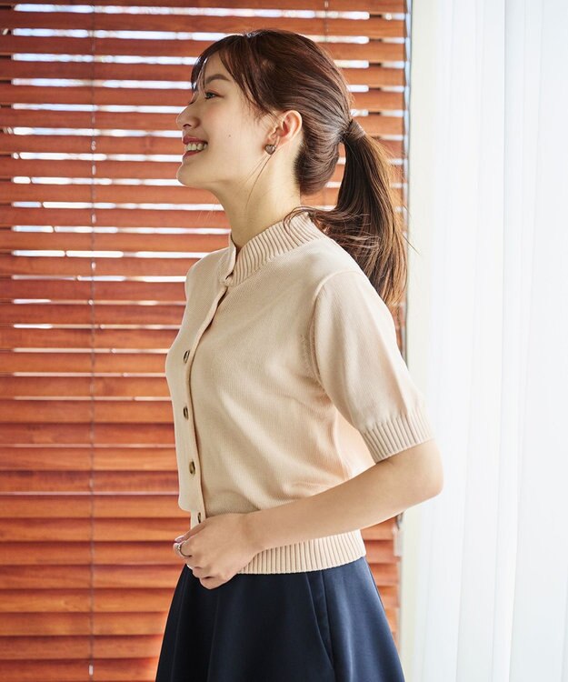 #Newans 〈花乃まりあさんコラボ〉コットンコードカーディガン ピンク