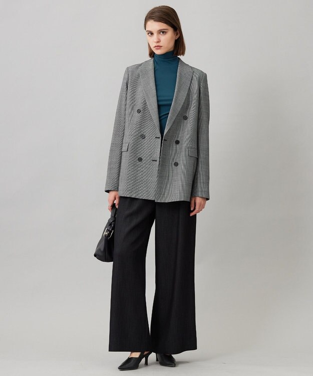 ICB 【洗える】 パウダリーチュール ハイネックトップス ピーコック系