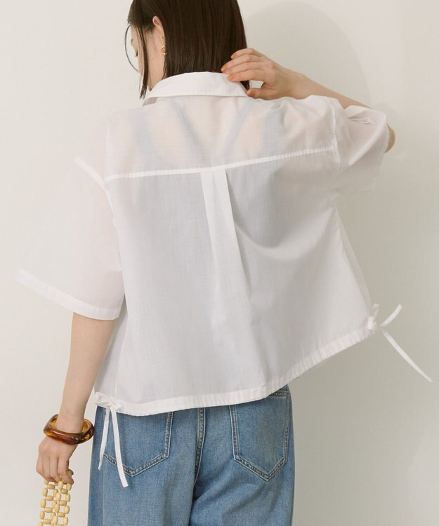 AMERICAN HOLIC T/Rキュプラ ドロストヘムシャツ Off White