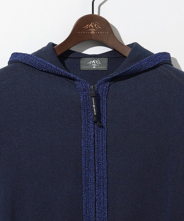 JOSEPH ABBOUD MOUNTAIN 【エコ素材・軽量・通気性・速乾性】ペーパーヤーンパーカー ネイビー系