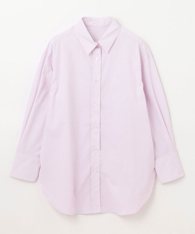 ANY 【洗濯機可能/接触冷感/UVケア】カラーストライプシャツ ピンク