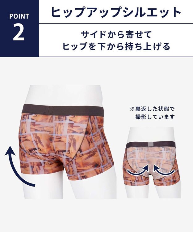 WACOAL MEN WACOAL MEN ボクサーパンツ ローライズ 【超気持ちいいパンツ】 動きにフィット 裾やウエストがズレにくい フロントの安定性・快適性 前閉じ 下着 メンズ WT3440 /ワコールメン ブラウン