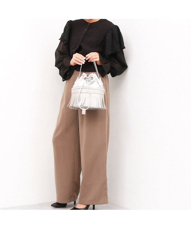 UNBILLION カシュカシュ cachecache / ボールチェーンポイントタッセルドロストショルダー シルバー