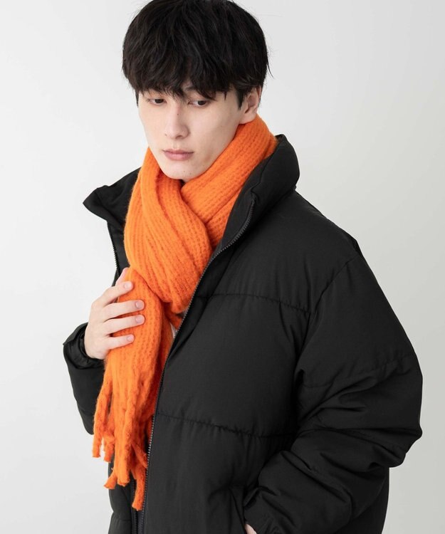 WEGO 【ユニセックス着用ITEM】リブニットストール オレンジ
