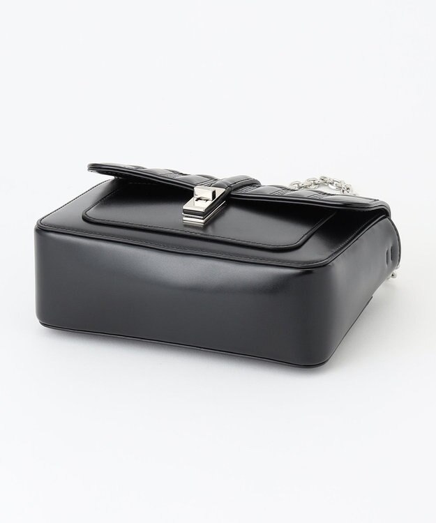 ICB フラップミニショルダーバッグ キルティングブラック系