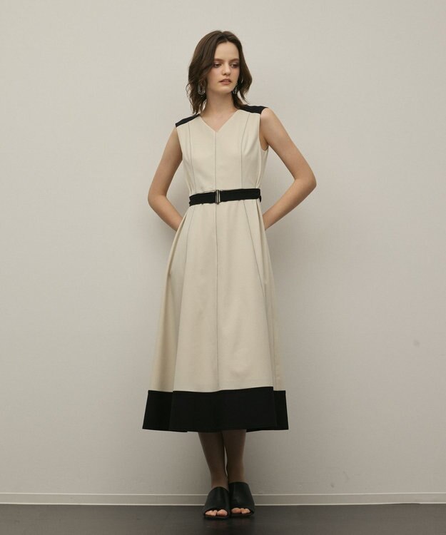 GRACE CONTINENTAL ジャージワンピース ベージュ