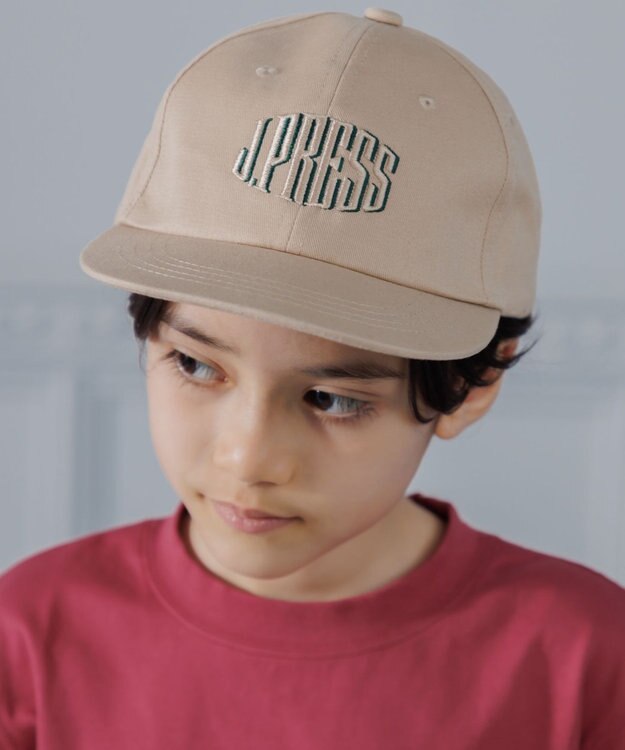 J.PRESS KIDS 【KIDS雑貨】J.PRESS 刺繍ロゴ キャップ ベージュ系