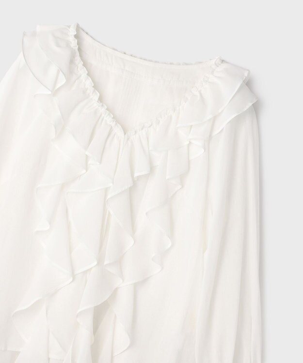 GRACE CONTINENTAL フリルブラウス ホワイト