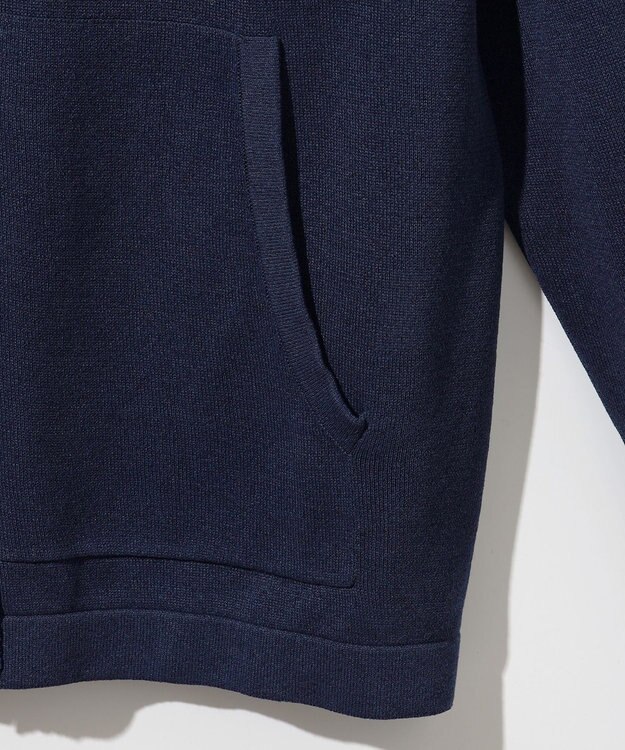 JOSEPH ABBOUD MOUNTAIN 【エコ素材・軽量・通気性・速乾性】ペーパーヤーンパーカー ネイビー系