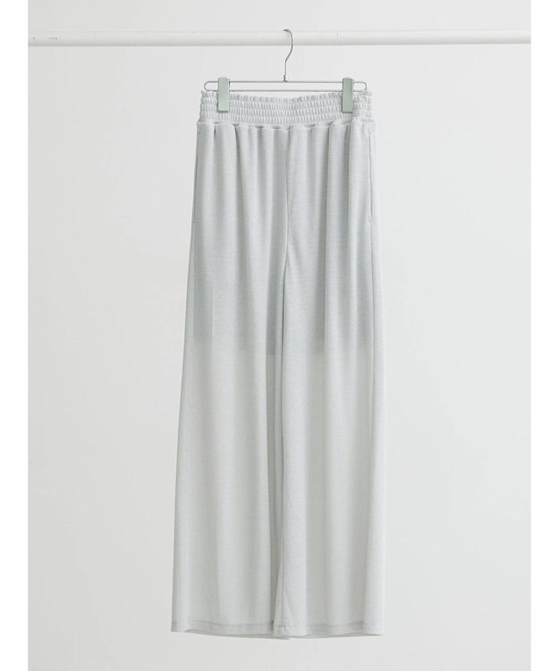 earth music&ecology ラメリブパンツ Silver