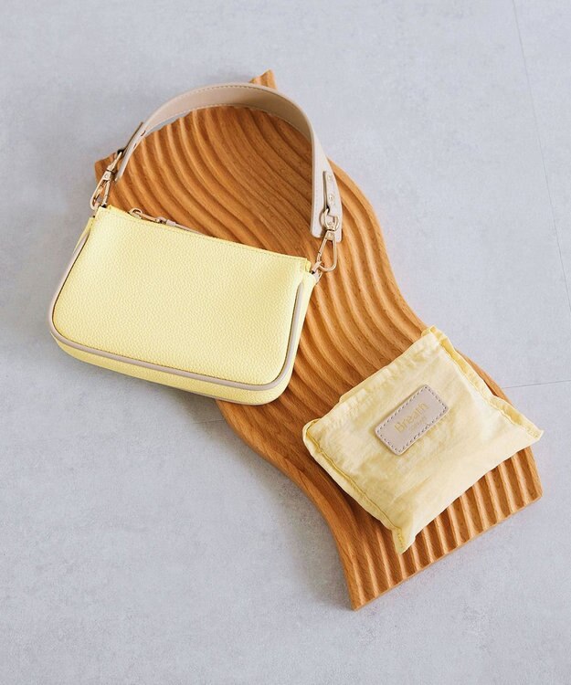 TOPKAPI 【Breath TOPKAPI】【TOPKAPI × 藤本美貴さんコラボ】スコッチグレイン サブバッグ付きミニバッグ/撥水 レモンイエロー