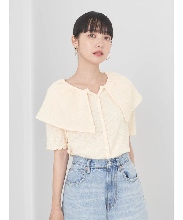 earth music&ecology ビッグカラーカットプルオーバー Yellow