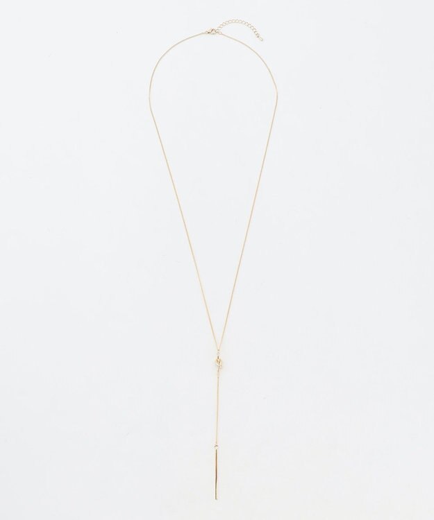 ANY ノットリボンメタルネックレス ライトゴールド