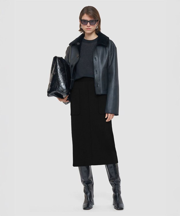 JOSEPH ミラノニットストレッチ　スカート Black