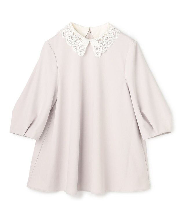 UNFILO 【2WAY/新色追加】BEAUTY MOVE レース襟ブラウス [NEW]ライトグレー