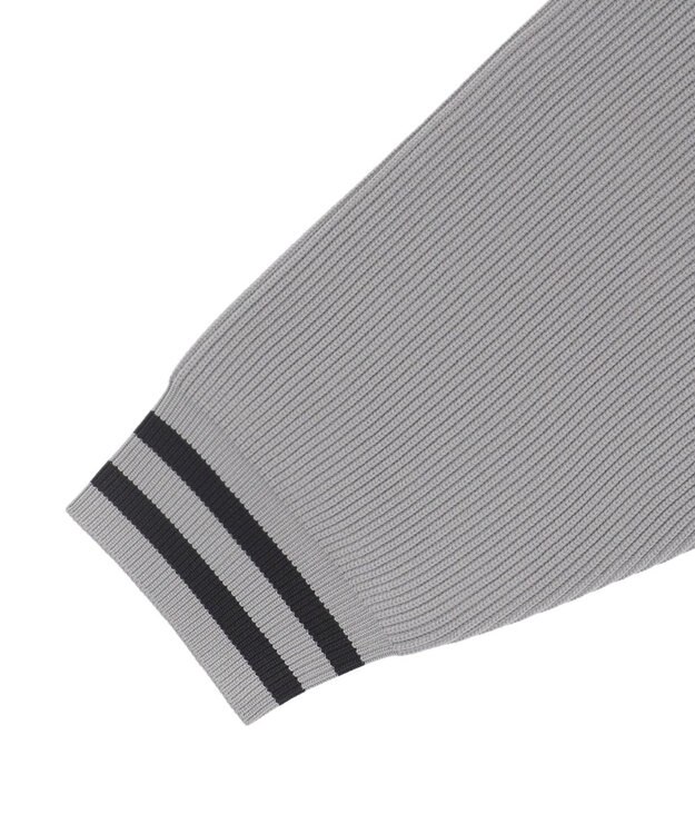 WEGO 【ユニセックス着用ITEM/MLサイズ展開】ラグラングラフィックニットブルゾン ブラック