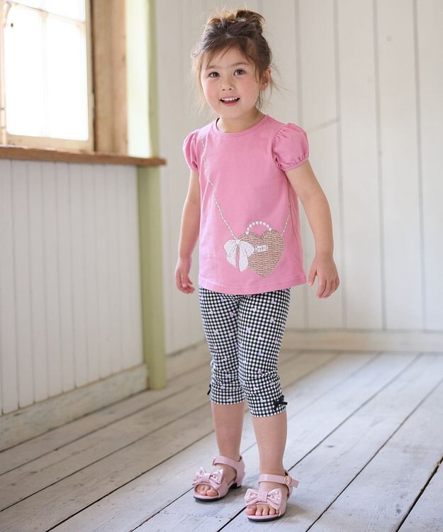 ANY KIDS 5分丈レギンス ギンガム