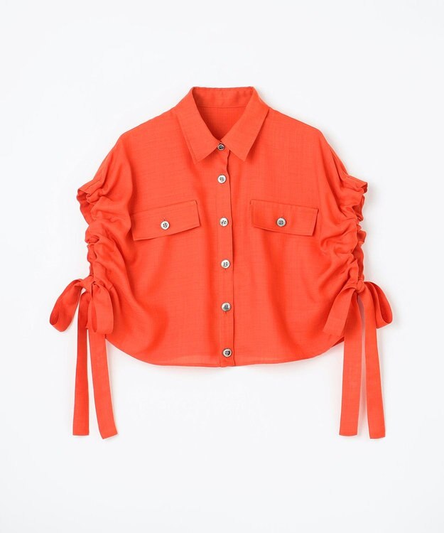 GRACE CONTINENTAL ショートポンチョシャツ オレンジ