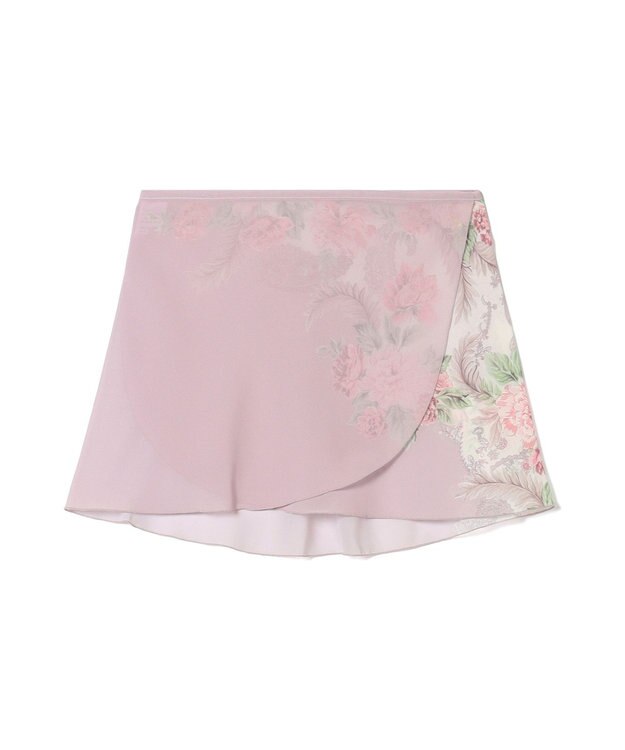 Chacott 【MAY NAGAHISA】巻きスカート グレイッシュローズプリント