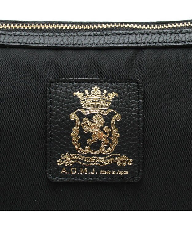 A.D.M.J. 【撥水】デービス＆牛革/マーキスクロスボディ ブラック