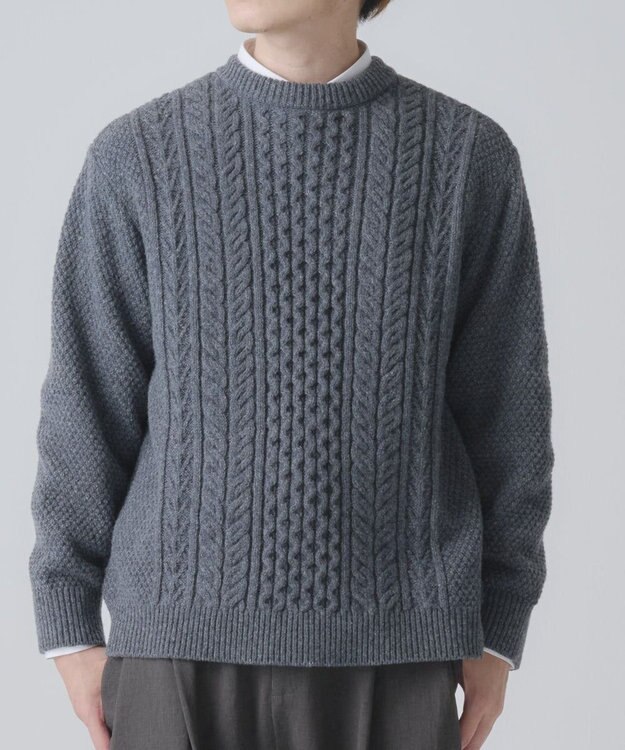 muuc ジャパンウールセーター チャコールグレー