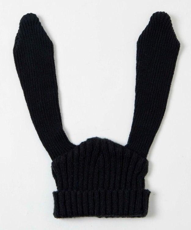 WEGO ウサミミニットキャップ ブラック