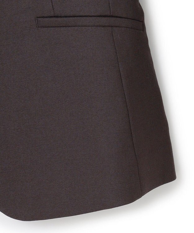 ICB 【洗える】プロヴィスウールツイル テーラードジャケット チャコール系