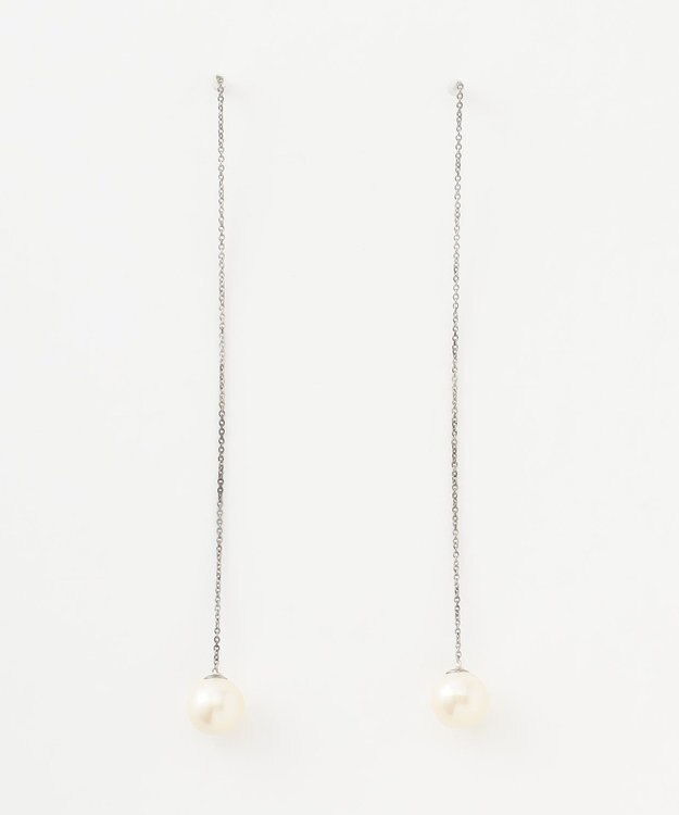 23区 【APPLAUDIR】ロングパールピアス シルバー系