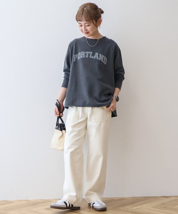 AMERICAN HOLIC ＰＯＲＴＬＡＮＤピグメントスウェット Charcoal Gray