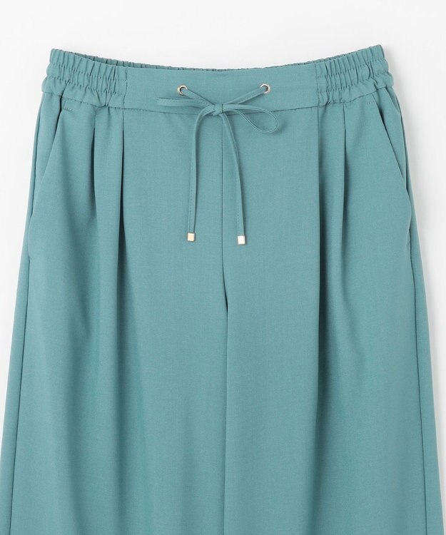 ANY 【ウエストゴム】イージーケアライトストレッチワイドパンツ ブルー